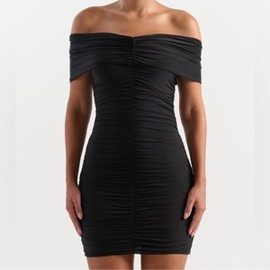 BNWT ruched off the shoulder dress - Naked Wardrobe - Size M
